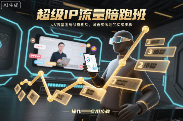 超级IP流量陪跑班，大V流量密码倾囊相授，可直接落地的实操步骤-繁星源码网