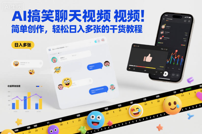 AI搞笑聊天视频，简单创作，轻松日入多张的干货教程-繁星源码网
