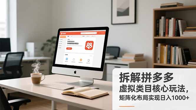 拆解拼多多虚拟类目核心玩法，矩阵化布局实现日入1000+-繁星源码网