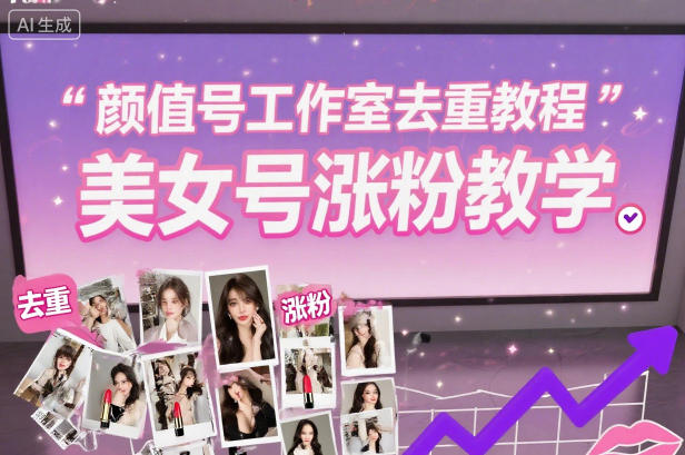 颜值号工作室去重教程，美女号涨粉教学-文梦源码网