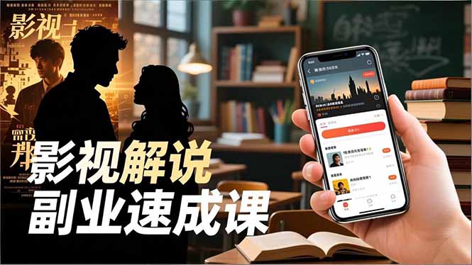 Tk影视解说副业速成课，软件安装、全流程实操、爆款预设，新手两周变现-繁星源码网