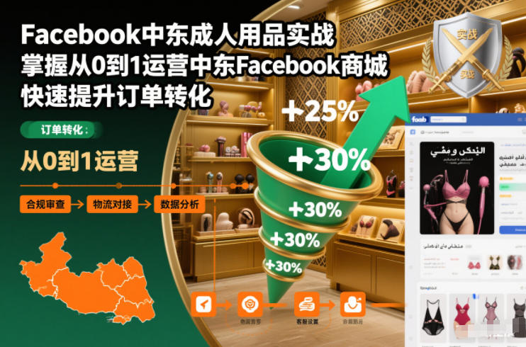 Facebook中东成人用品实战，掌握从0到1运营中东Facebook商城，快速提升订单转化-繁星源码网