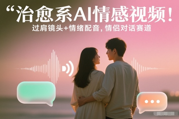 治愈系AI情感视频！过肩镜头+情绪配音，情侣对话赛道-繁星源码网