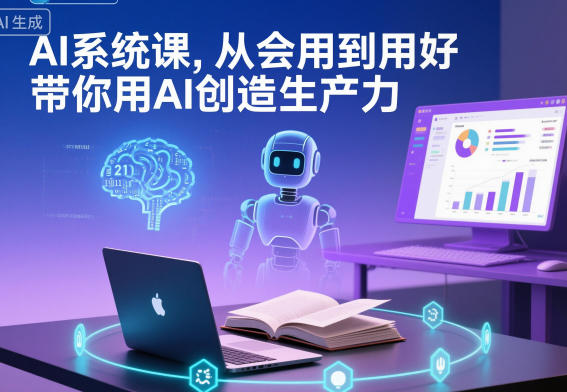 AI系统课，从会用到用好，带你用AI创造生产力-文梦源码网