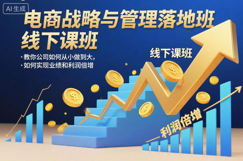 电商战略与管理落地班线下课，教你公司如何从小做到大，如何实现业绩和利润倍增【录音】-文梦源码网