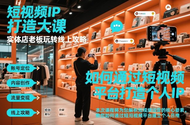 短视频ip打造大课，实体店老板玩转线上攻略-繁星源码网