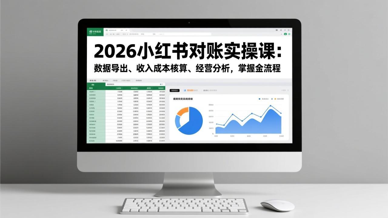 2026小红书对账实操课：数据导出、收入成本核算、经营分析，掌握全流程-繁星源码网