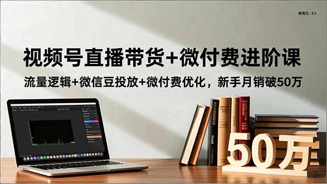 视频号直播带货+微付费进阶课：流量逻辑+微信豆投放+微付费优化，新手月销破50万-繁星源码网