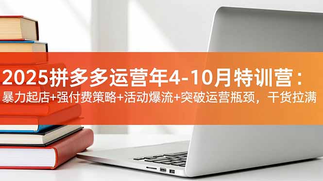 2025拼多多运营年4-10月特训营：暴力起店+强付费策略+活动爆流+突破运营瓶颈，干货拉满-文梦源码网