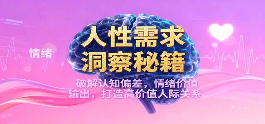 人性需求洞察秘籍，破解认知偏差，情绪价值输出，打造高价值人际关系-繁星源码网