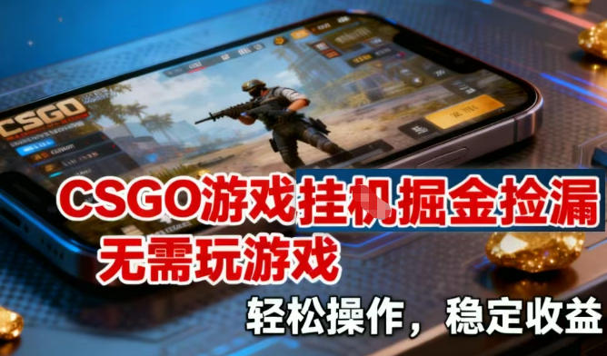CSGO游戏挂G掘金捡漏，不需要玩游戏，操作简单，收益稳定【揭秘】-繁星源码网