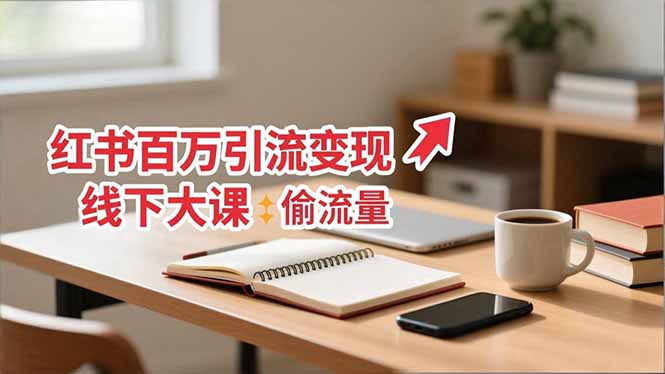 小红书百万引流变现-11月线下大课：分享从0到百万引流路径，手把手教偷流量、拿结果-文梦源码网