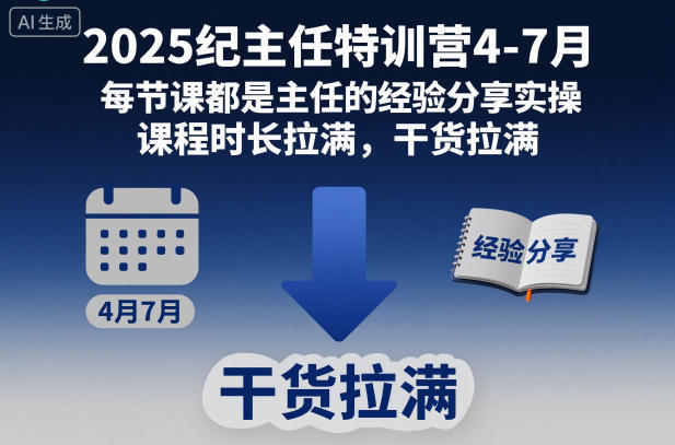 2025纪主任特训营4-7月,每节课都是主任的经验分享实操,课程时长拉满,干货拉满-文梦源码网