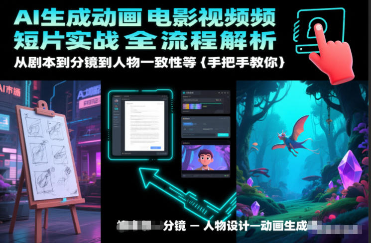 AI生成动画电影视频短片实战全流程解析，从剧本到分镜到人物一致性等手把手教你-繁星源码网