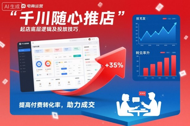 千川随心推起店底层逻辑及投放技巧，提高付费转化率，助力成交-繁星源码网